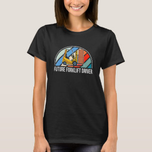 Camiseta Conductor de carretilla elevadora retro futurista