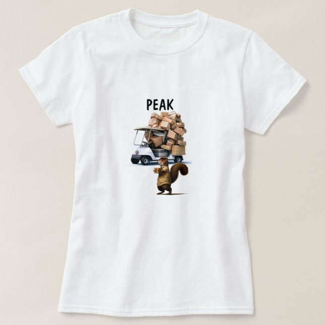 Camiseta Conductor de entrega de ardilla (Diseño del anverso)