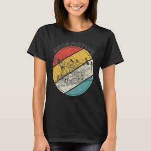 Camiseta Conductor de ferrocarril de locomotora tren de vap