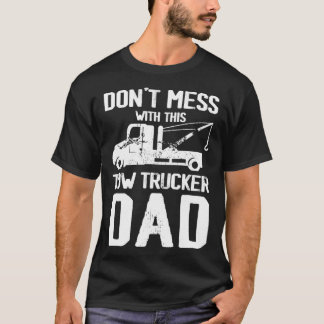 Camiseta Conductor de grúa papá camionero desorden