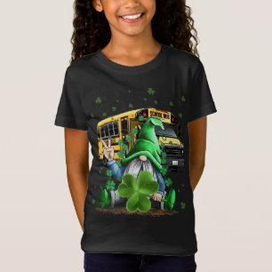 Camiseta Conductor De La Escuela Green Gnomes Y Shamrock St