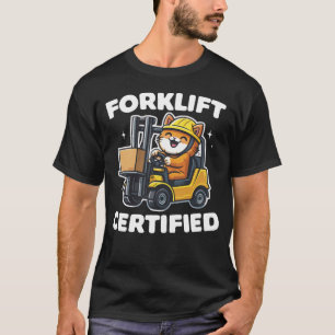 Camiseta Conductor de montacargas certificado gatito divert
