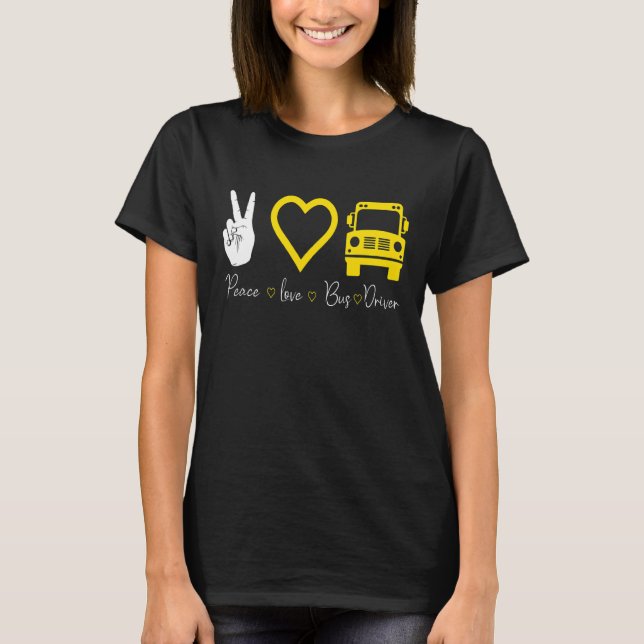 Camiseta Conductor de Peace Love Bus (Anverso)