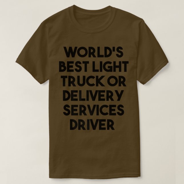 Camiseta Conductor de servicios de entrega de camiones lige (Diseño del anverso)