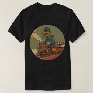 Camiseta Conductor de tren T-Rex - Ferrocarril de dinosauri