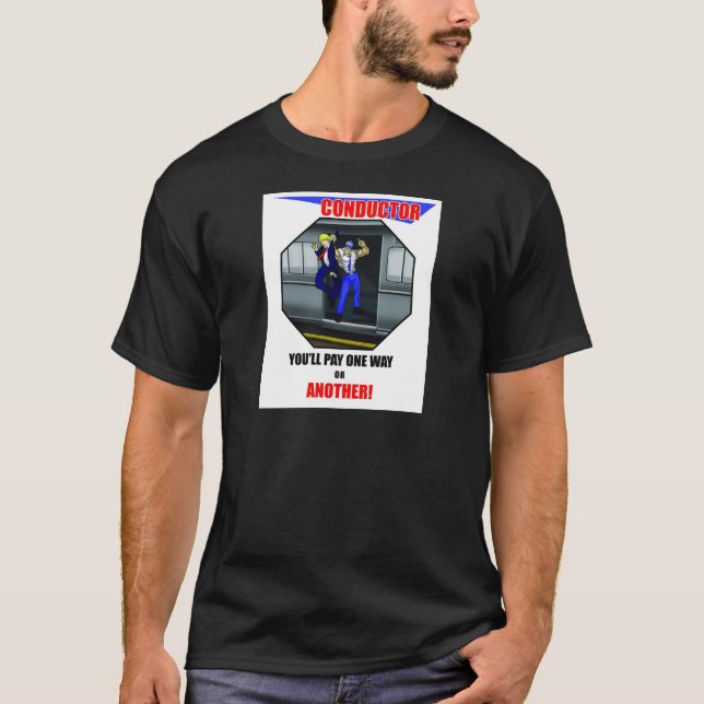 CAMISETA CONDUCTOR DE TREN - TREN DE LIRR - TREN ELÉCTRICO (Anverso)