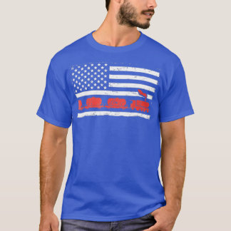 Camiseta Conductor de trenes de la bandera estadounidense