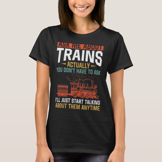 Camiseta Conductor de trenes de vapor Trainspotting Locomot (Anverso)