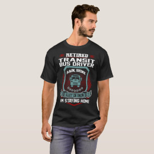 Camiseta Conductor del autobús jubilado del tránsito que