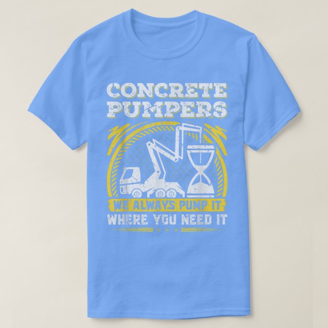 Camiseta Conductor del camión de la bomba de hormigón (Diseño del anverso)
