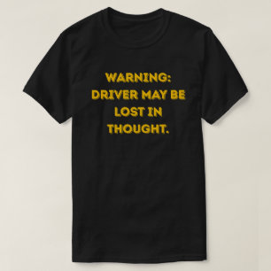 Camiseta Conductor Divertido Texto Amarillo