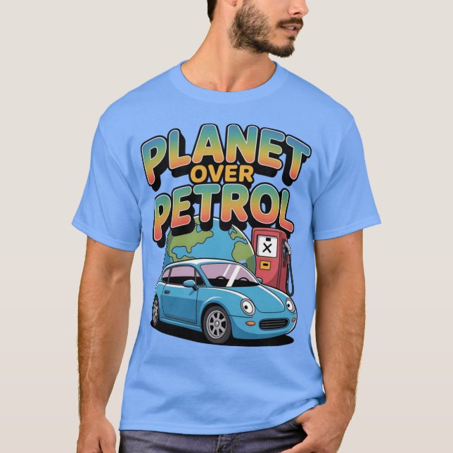 Camiseta conductor eléctrico de EV se hace eco de energía l (Anverso)