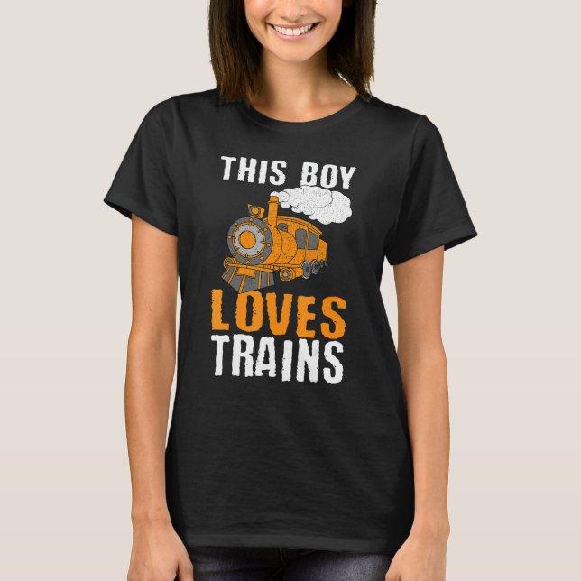 Camiseta Conductor Express Rail Transport Freight Boy Amas (Anverso)