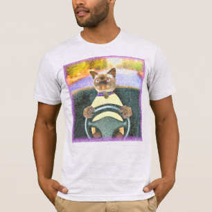 Camiseta "Conductor felino" Foto Cute. ¡Hazte con una en Za