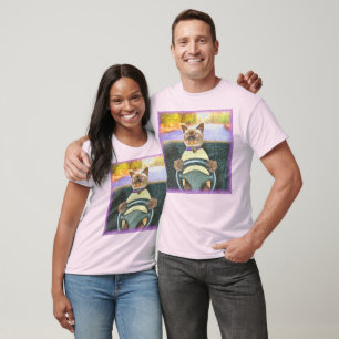 Camiseta "Conductor felino" Foto Cute. ¡Hazte con una en Za