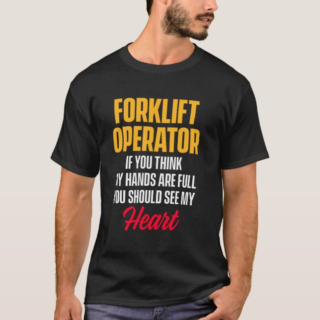Camiseta Conductor Funny Práctico del Operador Forklift (Anverso)