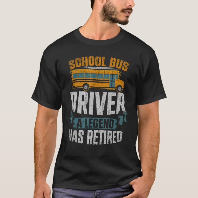 Camiseta Conductor jubilado de bus de escuela de retiro (Anverso)