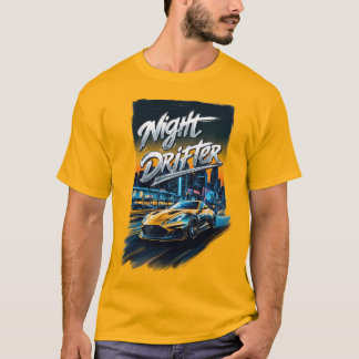 Camiseta Conductor nocturno auto deportivo amarillo en Neo 
