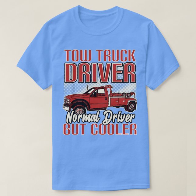 Camiseta Conductor normal del camión de remolque pero refri (Diseño del anverso)