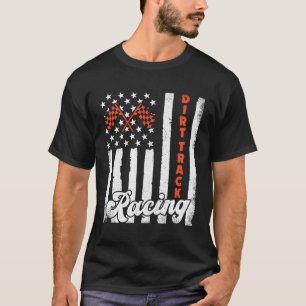 Camiseta Conductor Racer American Flag Dirt Track Carreras
