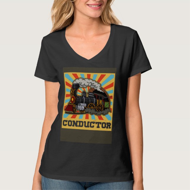 Camiseta Conductor railroad Model station Railway worker (Anverso)