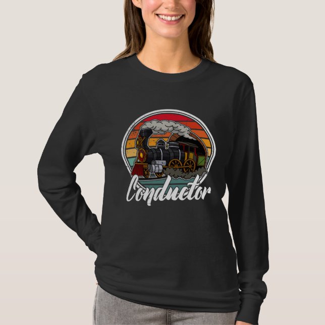 Camiseta Conductor railroad Model station Railway worker  2 (Anverso)