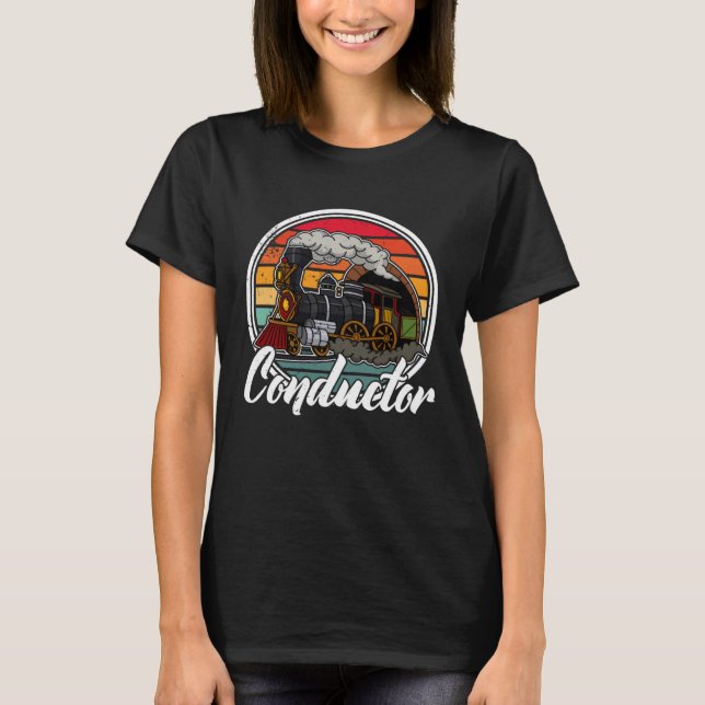 Camiseta Conductor railroad Model station Railway worker  2 (Anverso)