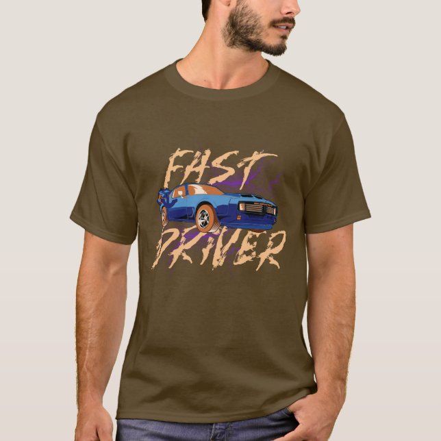 Camiseta CONDUCTOR RÁPIDO - azul (Anverso)