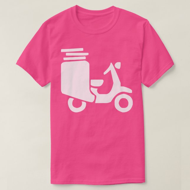 Camiseta Conductor Scooter de Pizza de entrega  (Diseño del anverso)