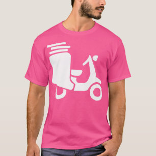 Camiseta Conductor Scooter de Pizza de entrega 