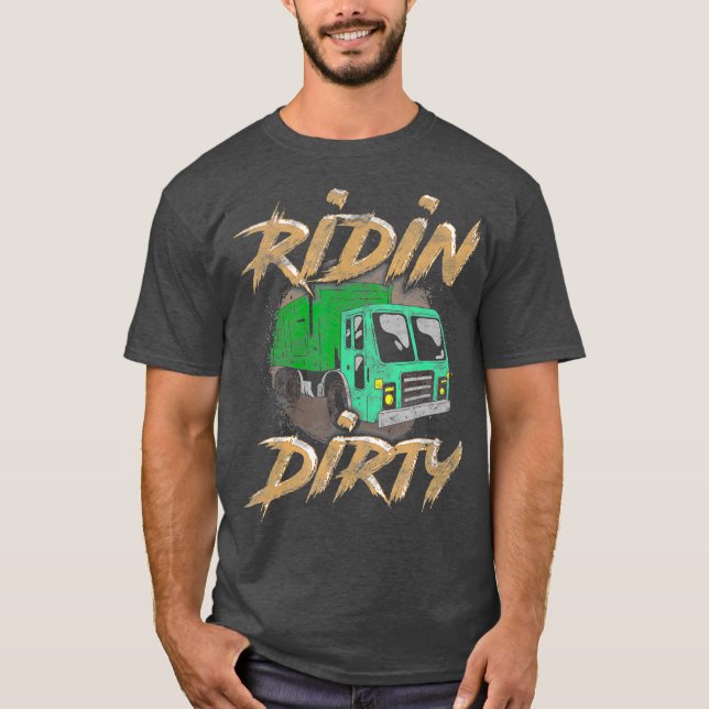 Camiseta Conductor sucio de camiones de basura Saneamiento (Anverso)