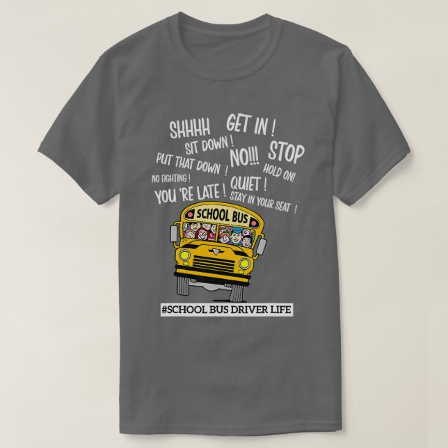 Camiseta Conductora de autobús escolar Guay School Bus Driv (Diseño del anverso)