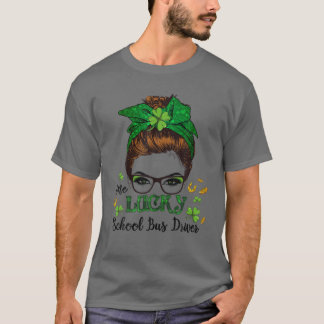 Camiseta Conductora de autobús escolar St Patricks Day Luck