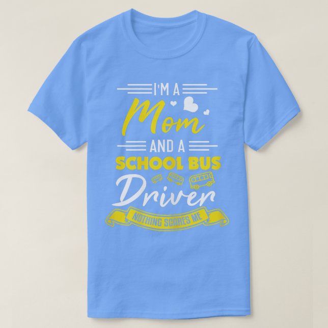 Camiseta Conductora de bus para mujeres mamá gracioso auto  (Diseño del anverso)