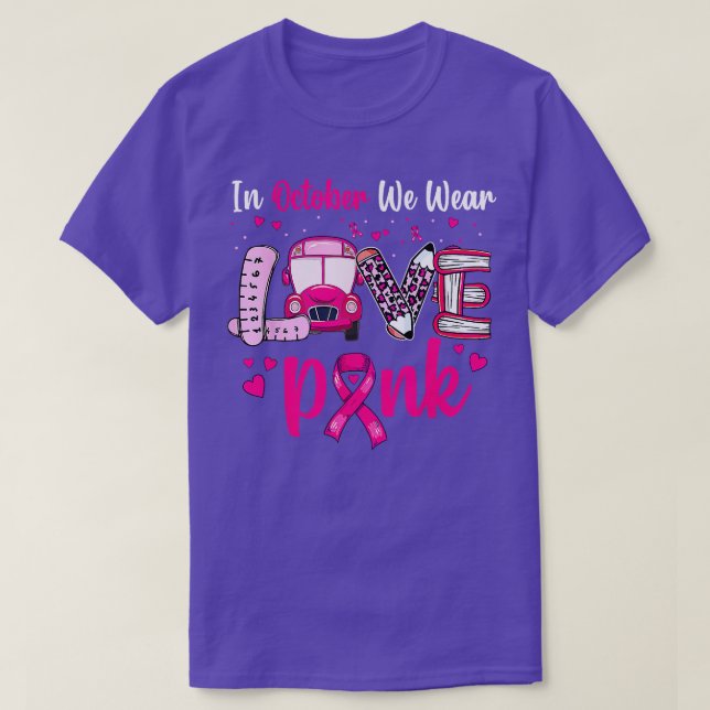 Camiseta Conductores de autobús escolar: Vemos el cáncer de (Diseño del anverso)