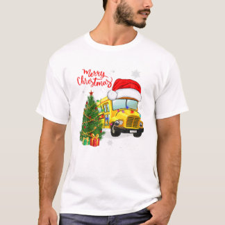 Camiseta Conductores de autobús escolares Santa Hat