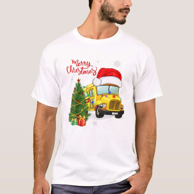 Camiseta Conductores de autobús escolares Santa Hat (Anverso)