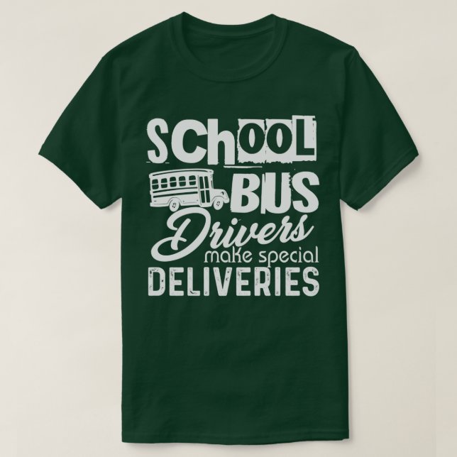 Camiseta Conductores de autobuses escolares realizan entreg (Diseño del anverso)