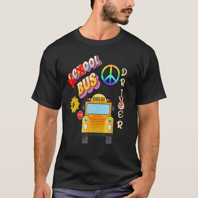 Camiseta Conductores de autobuses escolares retro (Anverso)