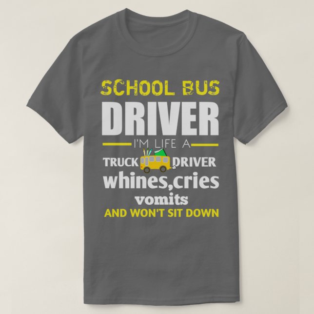 Camiseta Conductores de distrito escolarConductor de autobú (Diseño del anverso)
