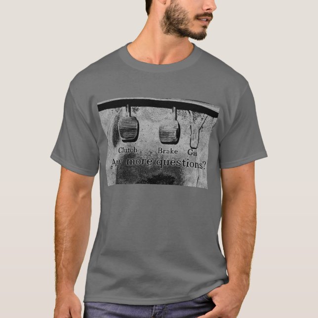 Camiseta Conduzca el palillo (blanco y negro) (Anverso)