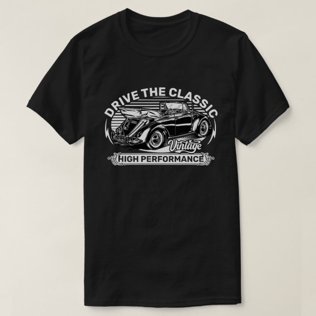 Camiseta Conduzca El Viejo Auto Alemán Clásico (Diseño del anverso)