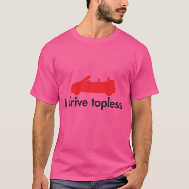 Camiseta Conduzco en topless - Mini auto (Anverso)