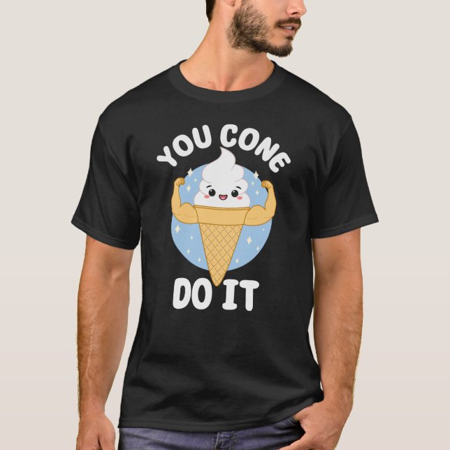 Camiseta Cone Do It Cuke Kawaii Food Pun (Anverso)