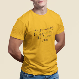Camiseta Conectado Al WiFi De Jesús Aún Religioso Amarillo