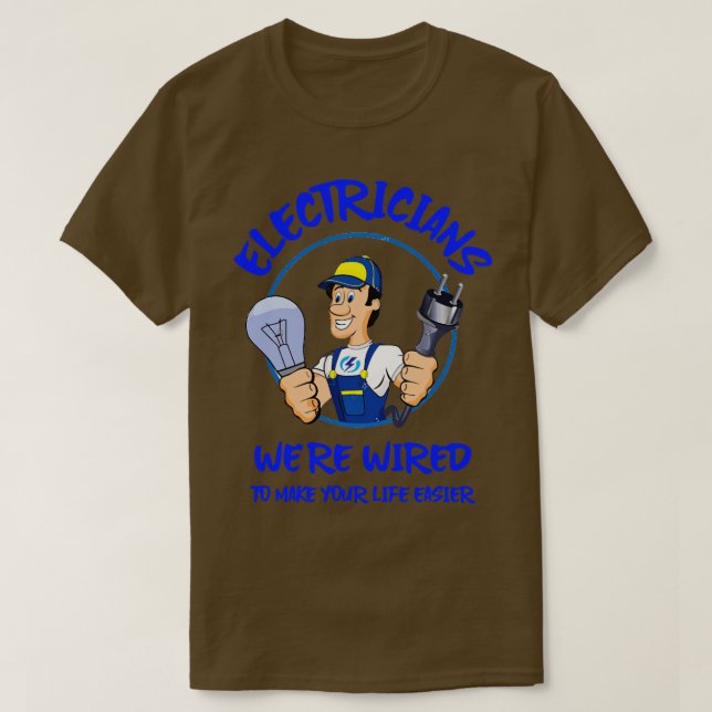 Camiseta Conectado para facilitar la vida de un electricist (Diseño del anverso)