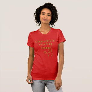 Camiseta Conectar con Dios Cita bíblica de mujer