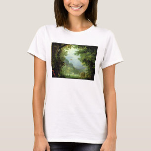 Camiseta Conecte a tierra o el paraíso terrestre, detalle