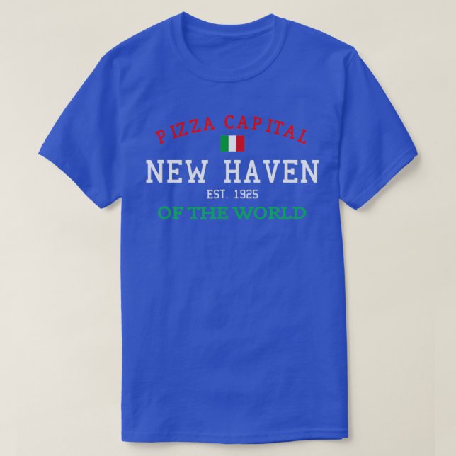 Camiseta Conectividad de New Haven, la capital de la pizza  (Diseño del anverso)