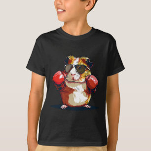 Camiseta Conejillo de Indias Boxeando Con Guantes de Boxeo 